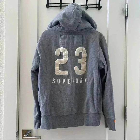 Superdry Classic Union Workwear Supplies Full Zip Y2K Hoodie Men Gray Size L - Picture 2 of 11